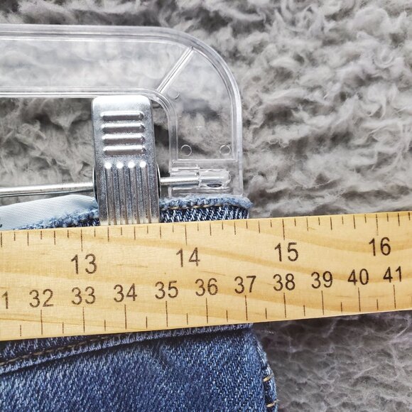 KanCan Shorts Womens 26 Blue Distressed Button-Fly Denim Cutoffs - Picture 5 of 9